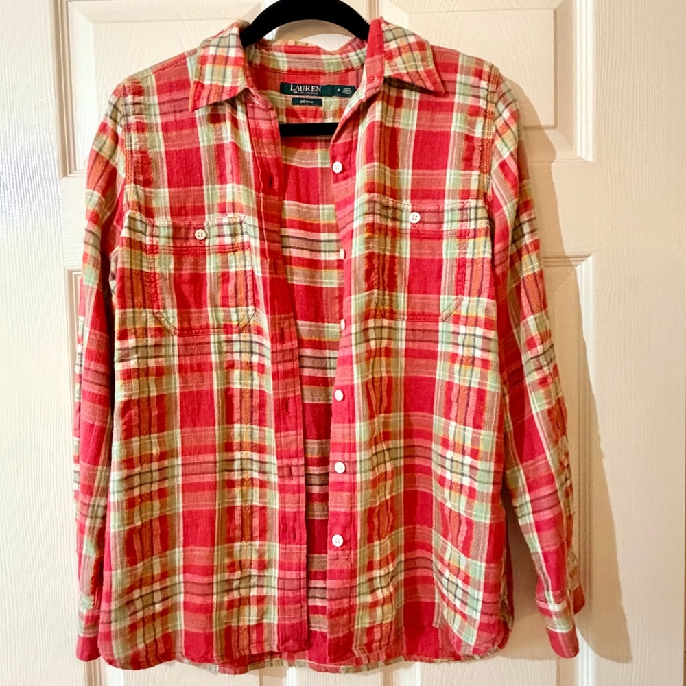 Lauren Ralph Lauren Denim button down long sleeve shirt
